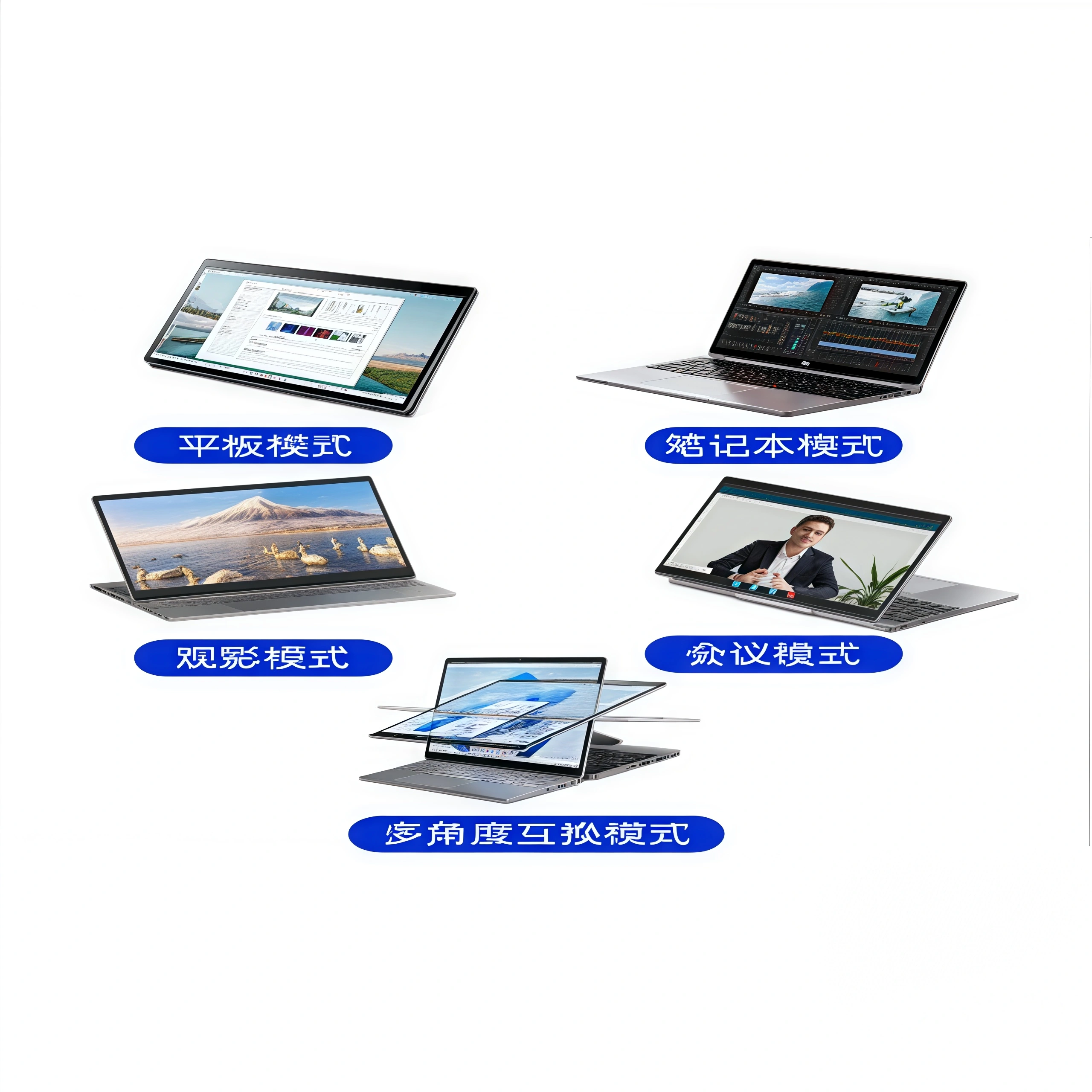 NovaFluxt NF15YN95 – 15.6" Multi-Form Laptop | Intel N95 | 8GB RAM | 128GB SSD | 7-Color Backlit Keyboard - Image 3
