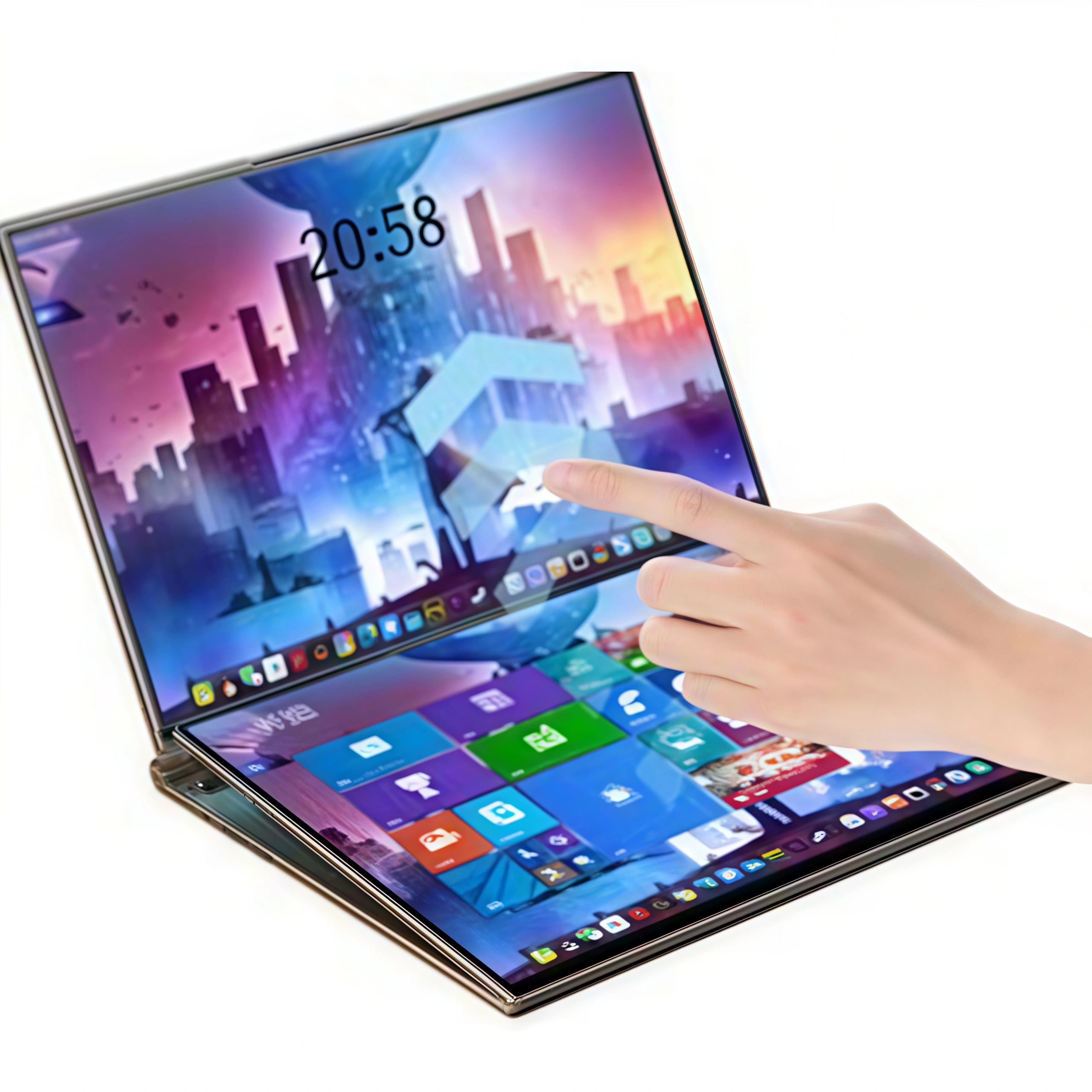 NovaFluxT NF1616DB | 16” + 16” Dual-Screen Laptop | Intel® Core™ i7-1260P / i5-12450H | 8GB RAM, 256GB SSD